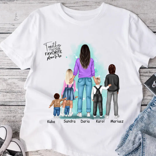 Rodinné tričko (personalizované) - maminka + až 1-4 děti #12