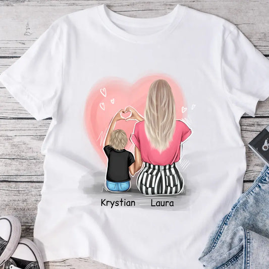 Rodinné tričko (personalizované) - Máma a syn #14