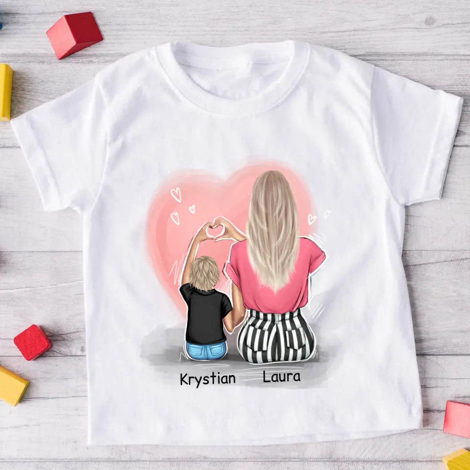 Rodinné tričko (personalizované) - Máma a syn #14