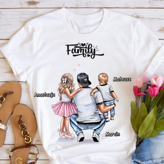 Rodinné tričko (personalizované) - pro tátu + děti #15