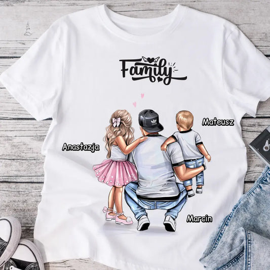 Rodinné tričko (personalizované) - pro tátu + děti #15