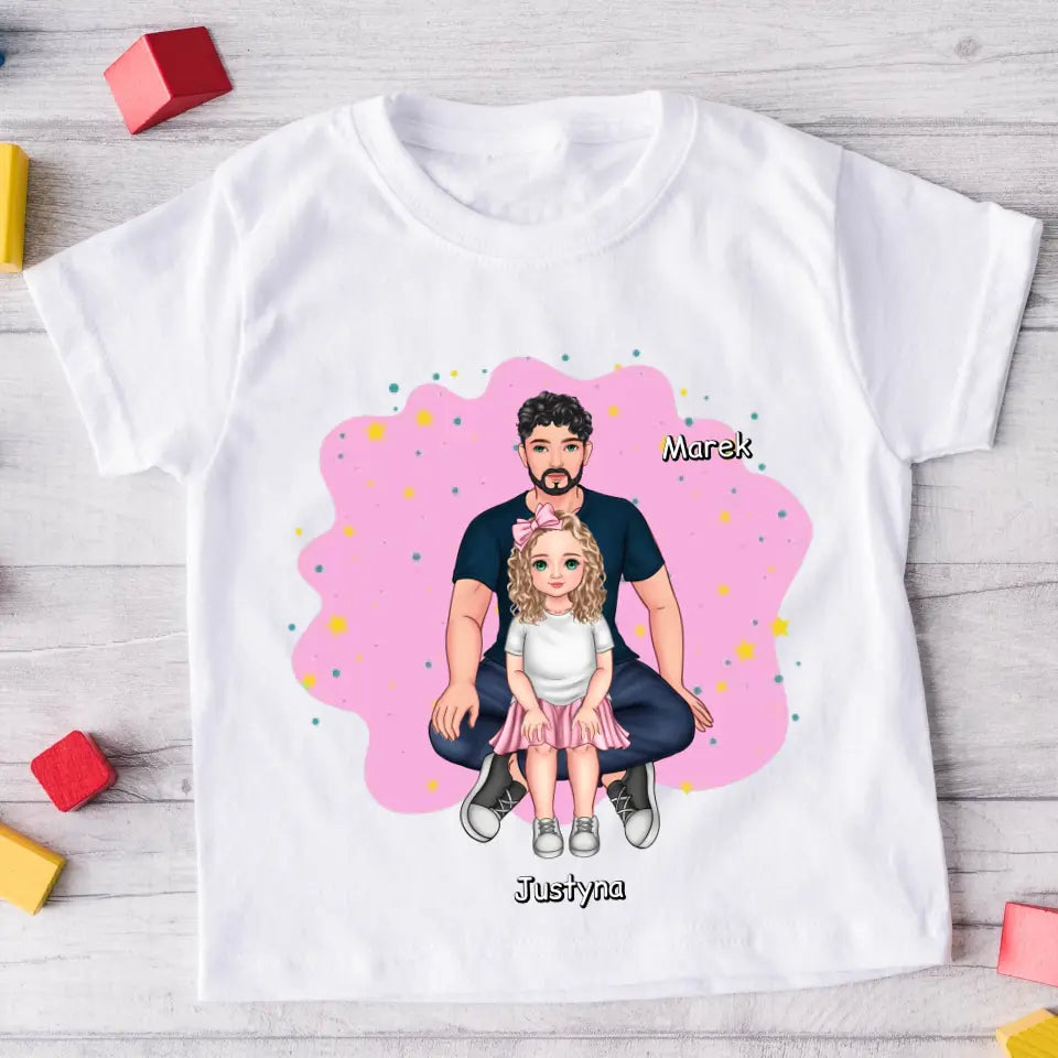 Rodinné tričko (personalizované) - pro tátu a dceru #9211