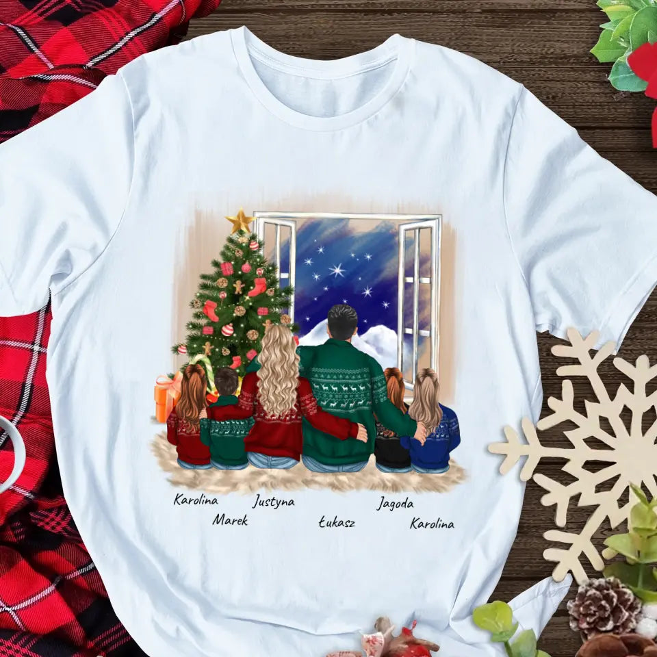 Vánoční trička pro rodinu - 2 osoby dospělí + až 1-4 děti #86