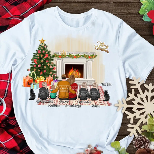 Vánoční trička pro rodinu - 2 osoby dospělí + až 1-4 děti + 1-2 domácích mazlíčků #93