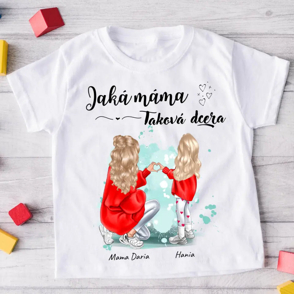 Rodinné tričko (personalizované) - Máma a dcera #81