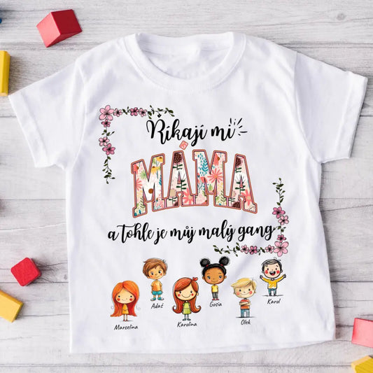 Rodinné tričko (personalizované) - Máma + 1-6 dětí #181