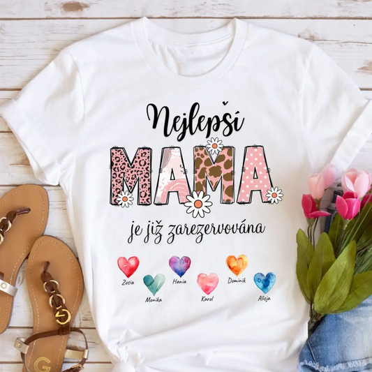 Rodinné tričko (personalizované) - Máma + 1-6 dětí #185