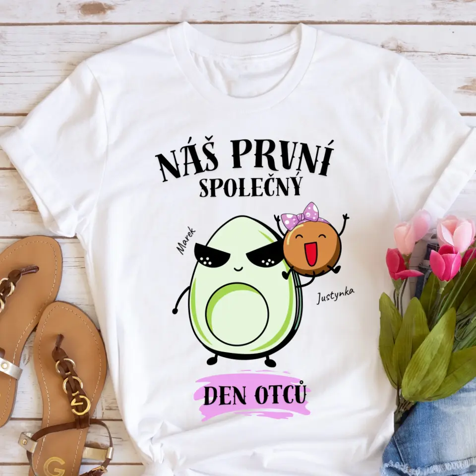 Tričko se vzorem táta a dítěte - Personalizované (rodinné) #8421