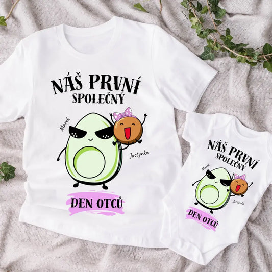 Tričko se vzorem táta a dítěte - Personalizované (rodinné) #8421