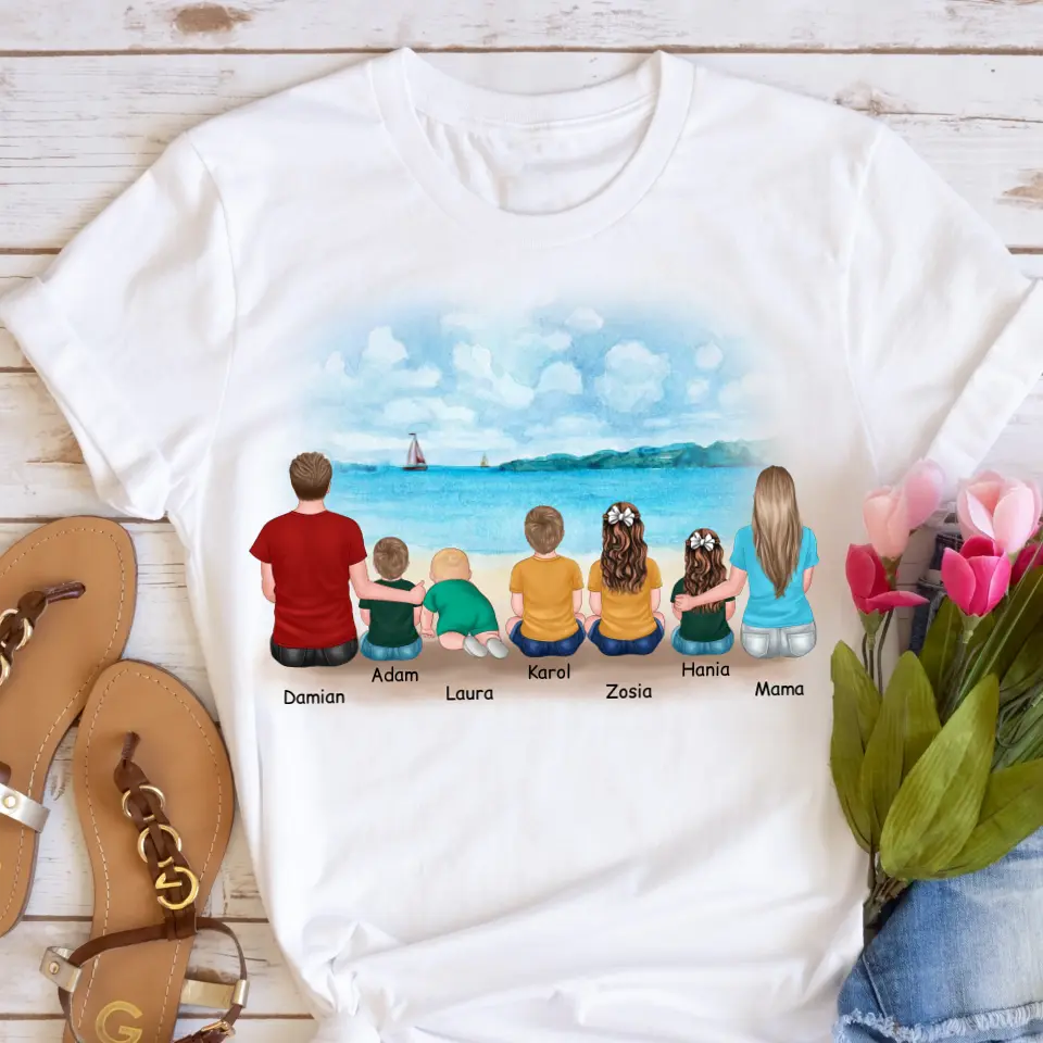 Rodinné tričko (personalizované) - máma + táta + max. 5 dětí #92