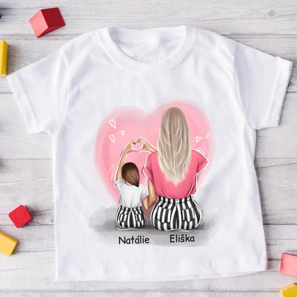 Rodinné tričko (personalizované) - Máma a dcera #4