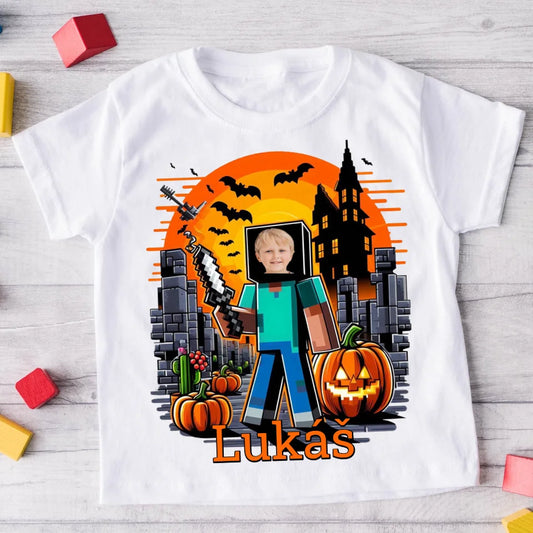 Tričko s fotkou vašeho obličeje - Personalizované - Halloweenský dárek #5530