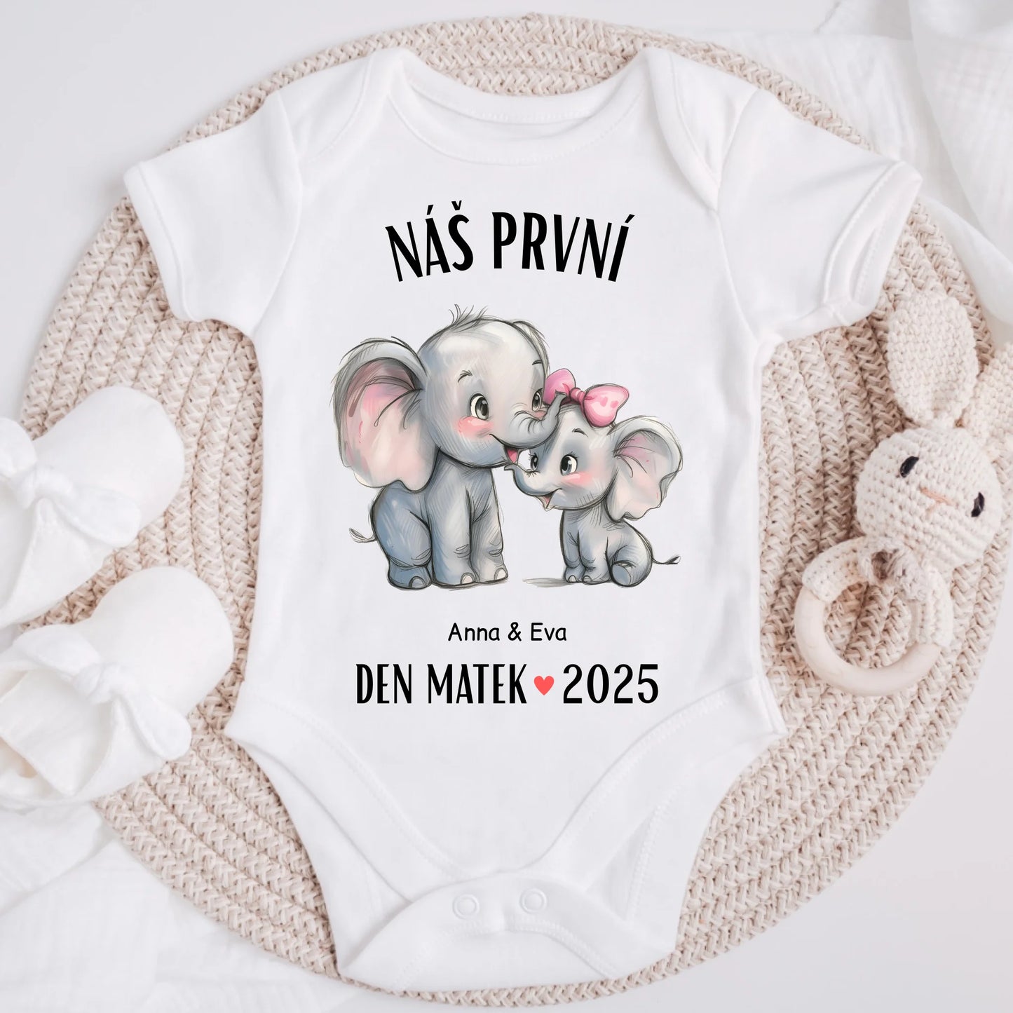 Tričko pro maminku a dceru – Náš první Den Matek – personalizované – Dárek ke Dni matek #4092