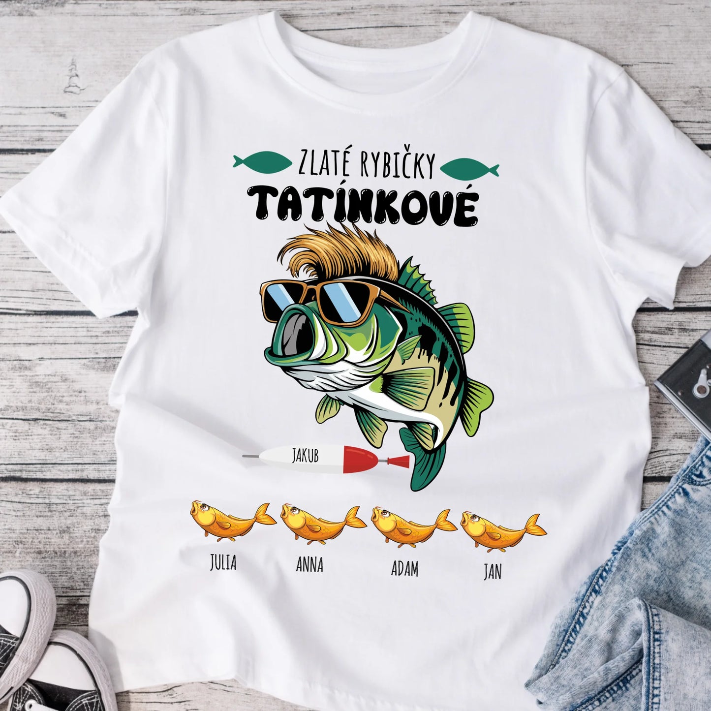 Tričko pro tátu a děti - Personalizované - Dárek ke Dni otců #9731