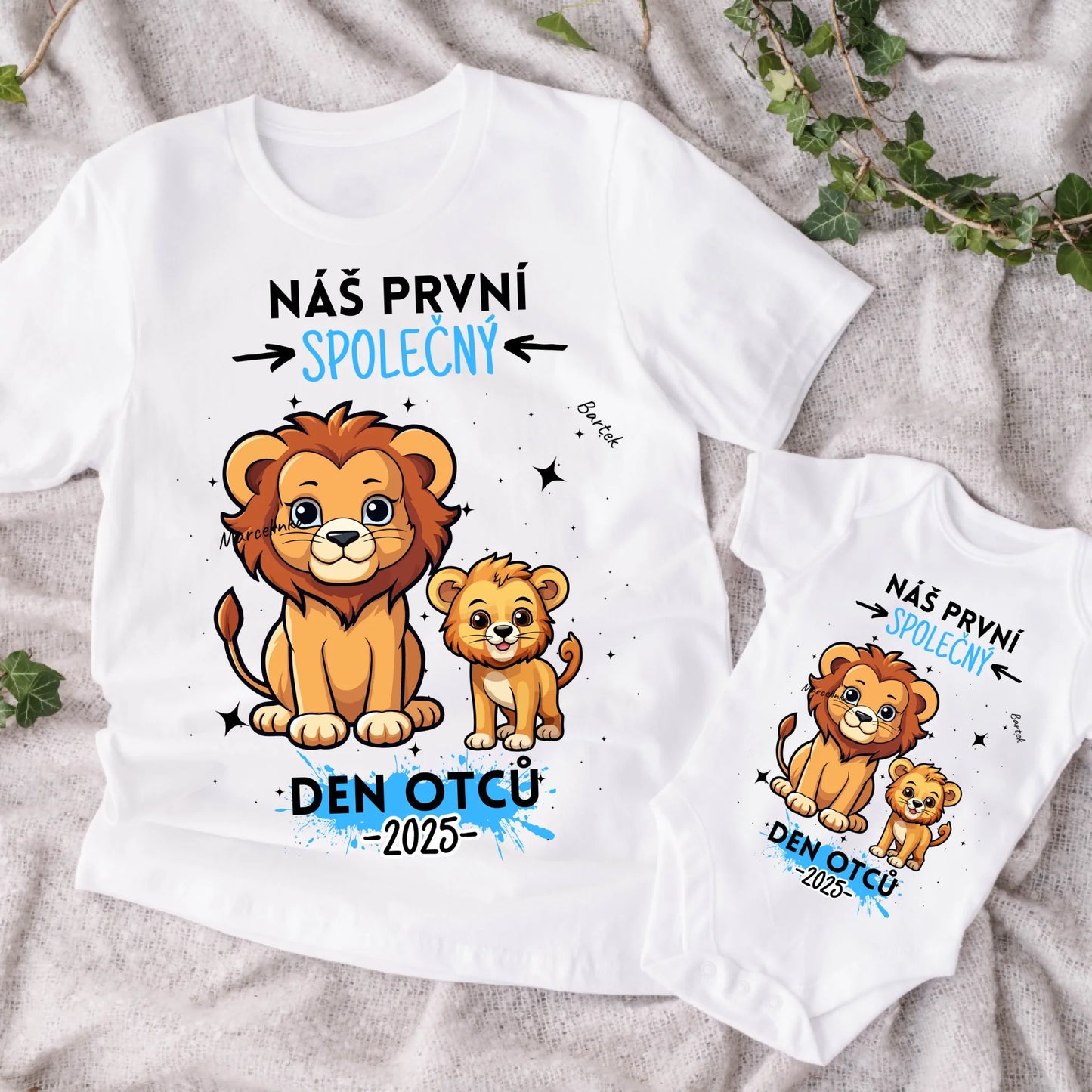 Tričko se vzorem táta a dítěte - Personalizované (rodinné) #8338