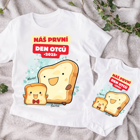 Tričko se vzorem táta a dítěte - Personalizované (rodinné) #8429