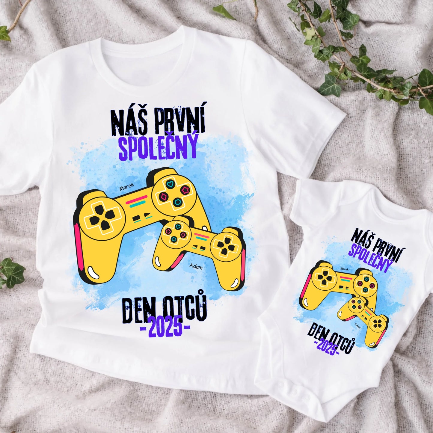 Tričko se vzorem táta a dítěte - Personalizované (rodinné) #8091