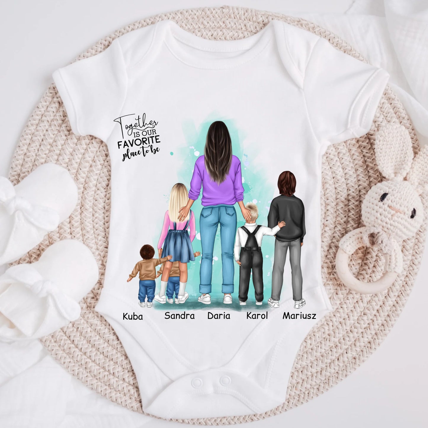 Rodinné tričko (personalizované) - maminka + až 1-4 děti #12