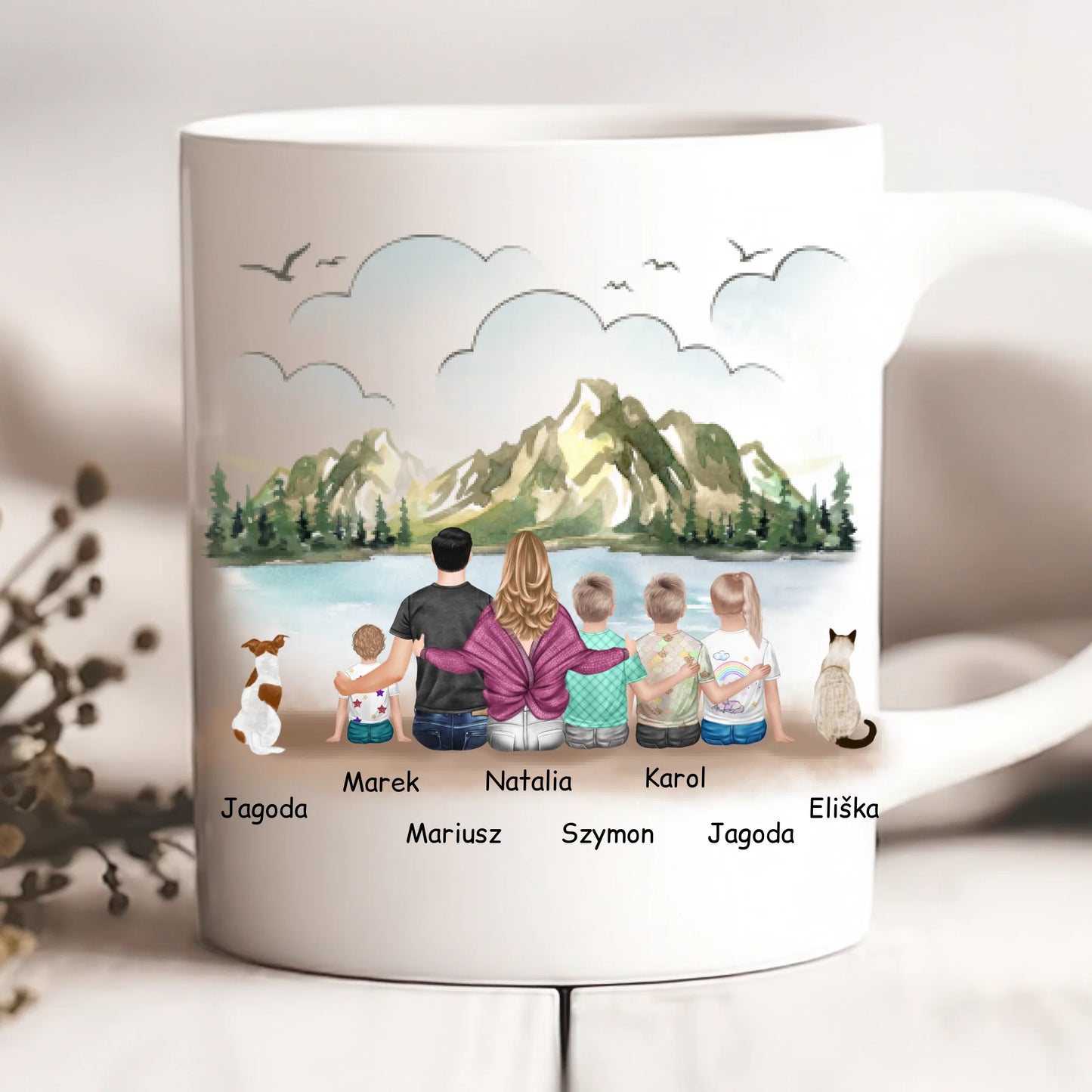 Rodinný hrnek - 2 osoby dospělí + až 4 děti + 1/2 domácích mazlíčků #2