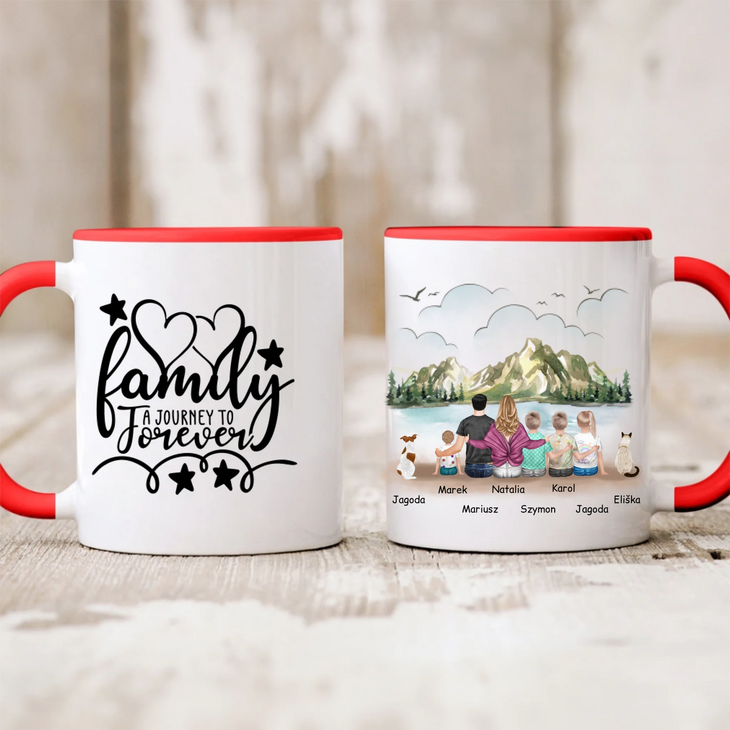 Rodinný hrnek - 2 osoby dospělí + až 4 děti + 1/2 domácích mazlíčků #2