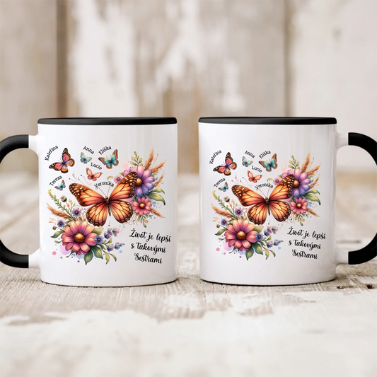 Hrnek pro sestry/kamarádky – Život je lepší s takovými sestrami #8214