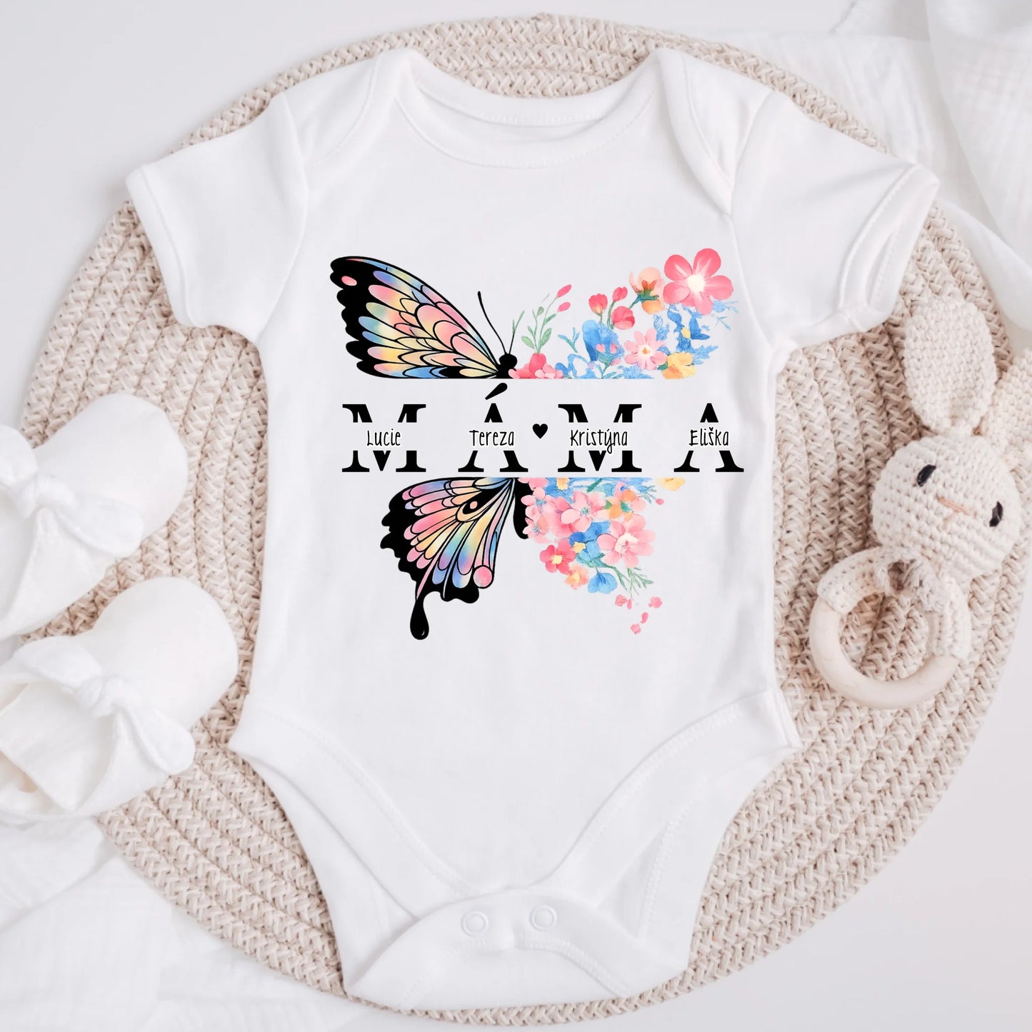 Tričko ke Dni matek + 1–5 dětí – rodinné – personalizované #022