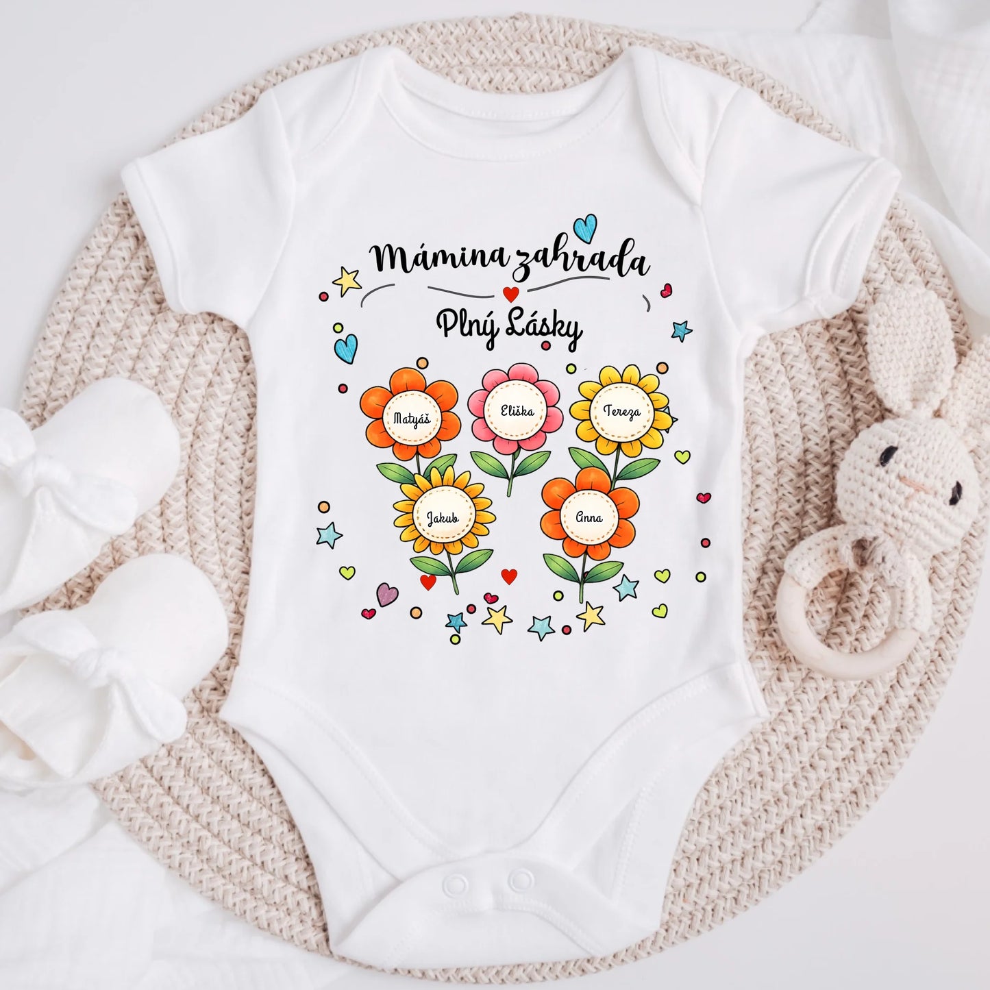 Tričko ke Dni matek + 2–5 dětí – rodinné – personalizované #019