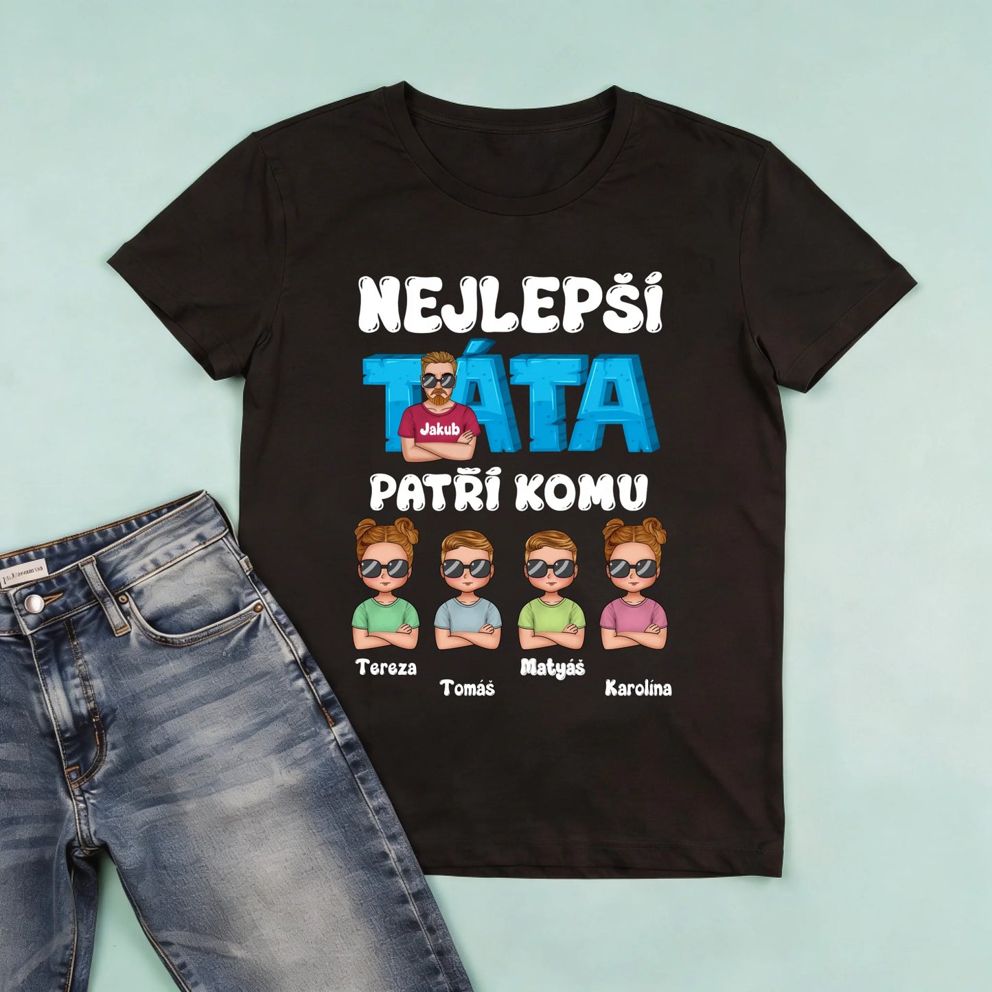 męska czarna koszulka przód