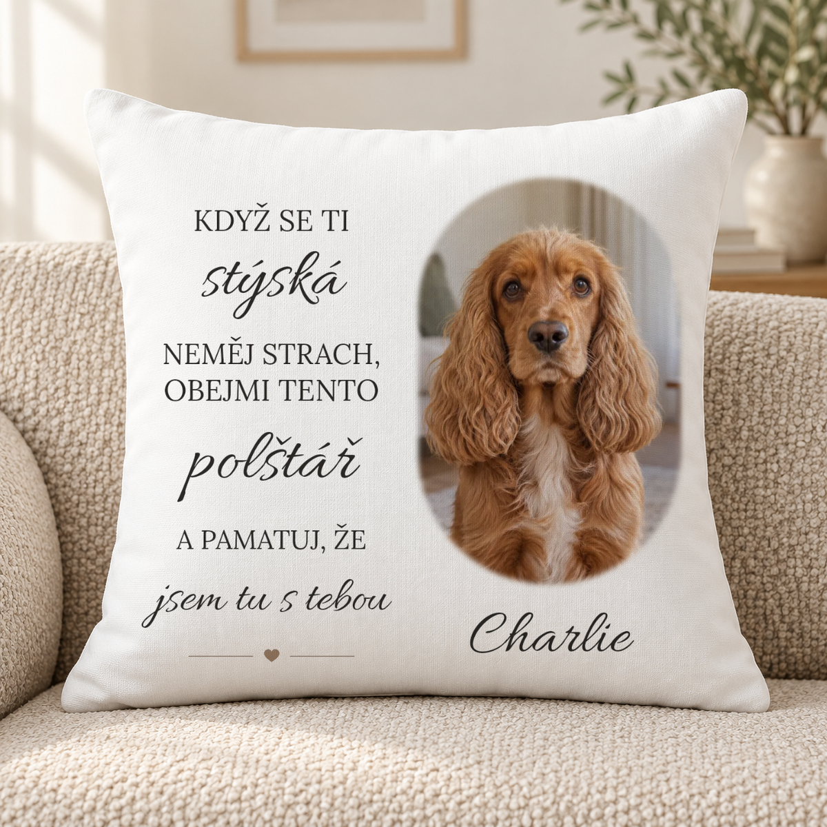 Poduszka ze zdjęciem psa/kota - Personalizowana #47359 — mockup cmu5jo1670076rwv5enqag3or