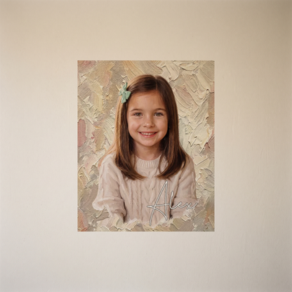 Obraz na plátně s fotografií ve stylu olejomalby a jménem – Personalizovaný #98468 [PC-MOCKUP:cmvmel67u000bqs3nxrv2kjar:8681e504b9786d3436cd07e4:8681e504b9786d3436cd07e4cfcc3c92a58e44bccab372d9f60056476973a994]