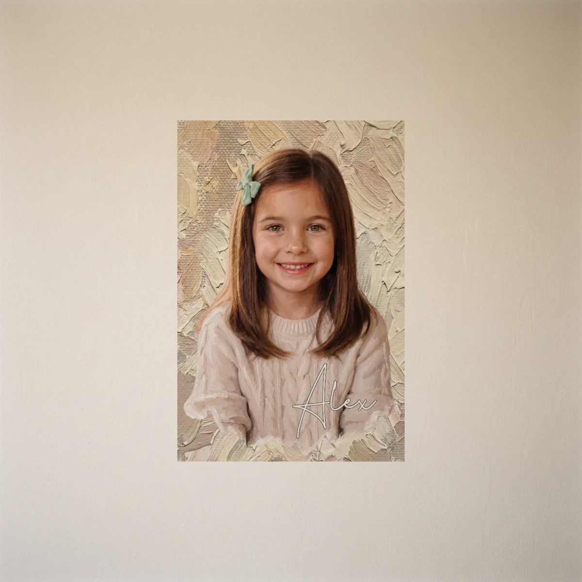 Obraz na plátně s fotografií ve stylu olejomalby a jménem – Personalizovaný #98468 [PC-MOCKUP:cmvmel67u000bqs3nxrv2kjar:1712a60600cda8ebc1ab4b7b:1712a60600cda8ebc1ab4b7b2aaa4e866bd127b0369e4f3a2e8d4eb9b2963bb7]